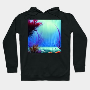 Under Sea Painting With Beautiful Ocean Plants Hoodie